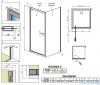 Radaway Twist DW+S kabina prysznicowa 90x75cm szkło przejrzyste 382002-01/382010-01